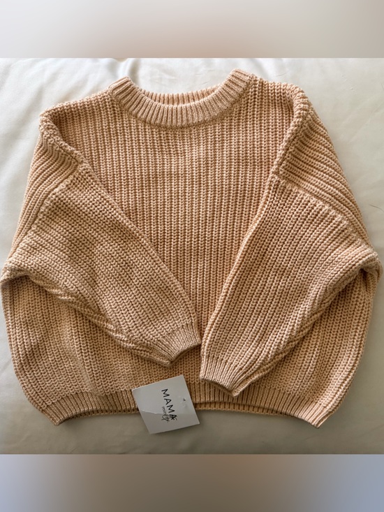 Mama & Mini Other - NWT Mama & Mini Chunky Cable Knit Crewneck Sweater in Beige  Multiple Sizes